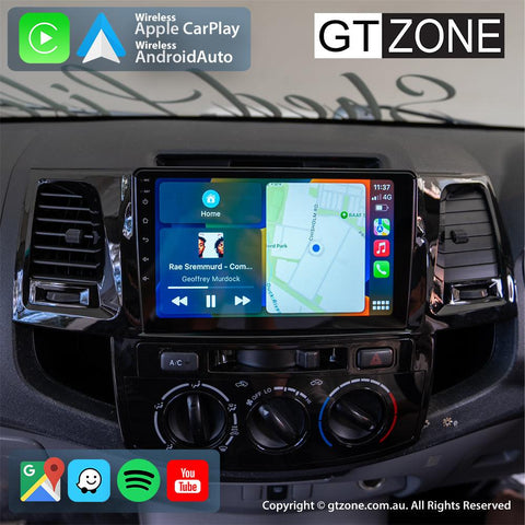 Toyota Hilux Head Unit Upgrade Kit (2005-2015) - 9inch Wireless MultiTouch Smartscreen with Apple Carplay Android Auto