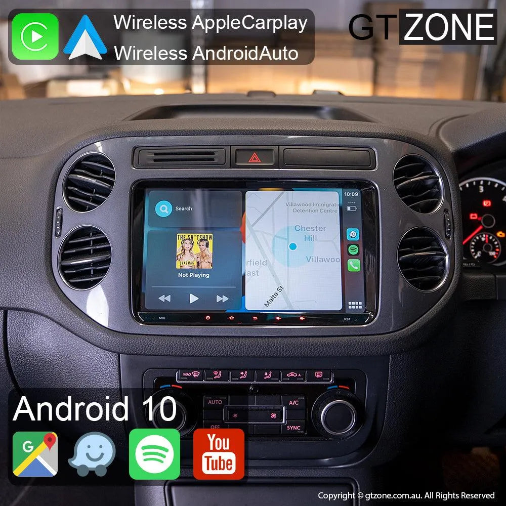 Volkswagen Tiguan Head Unit Upgrade Kit (2008-2014) - 9inch Wireless Multitouch Smartscreen with Apple Carplay Android Auto