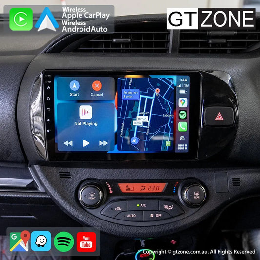 Toyota Vitz Sedan Head Unit Upgrade Kit (2014-2019) - 9inch Wireless MultiTouch Smartscreen with Apple Carplay Android Auto